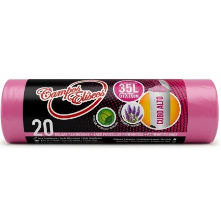 Campos Eliseos Bolsas De Basura Cubo Alto 40 Litros Bolsas de basura de 3 capas con autocierre y sistema antigoteo 57x75 cm 35 l. 20 uds