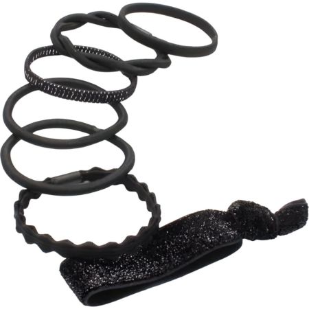 Inca Elásticos Variados Negros Gomas para el cabello diseñadas para adaptarse a diferentes estilos y necesidades
