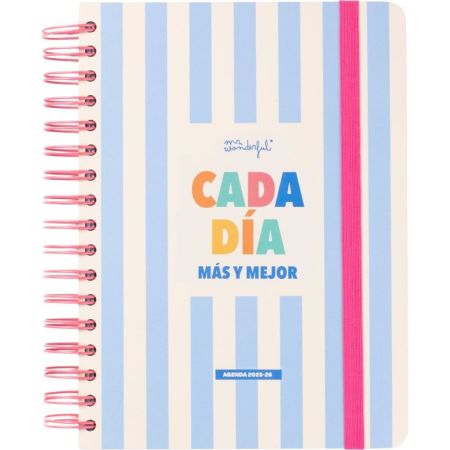 Mr. Wonderful Agenda Diaria 2025-26 Cada Día Más Y Mejor Agenda diaria para hacer cada semana más divertida y productiva manteniéndote organizado