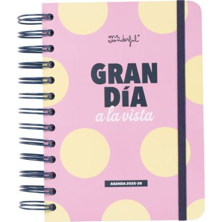 Mr. Wonderful Agenda Diaria Pequeña 2025-26 Gran Día A La Vista Agenda diaria para hacer cada semana más divertida y productiva manteniéndote organizado