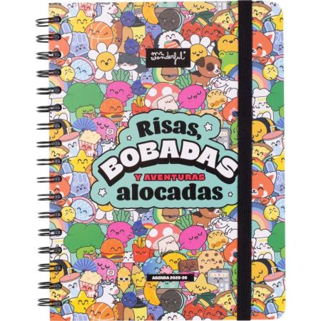 Mr. Wonderful Agenda Semanal 2025-26 Risas, Bobadas Y Aventuras Alocadas Agenda semanal para hacer cada semana más divertida y productiva manteniéndote organizado