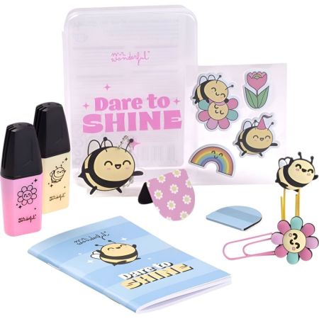 Mr. Wonderful Set Para Agenda Dare To Shine Set para decorar tu agenda con colores brillantes y una dosis de diversión ilimitada
