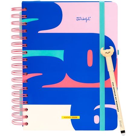 Mr. Wonderful Agenda Diaria Grande 2026 Bo-Bo Cuando Una Puerta Se Cierra Agenda diaria con bolígrado borrable para hacer cada semana más divertida y productiva manteniéndote organizado