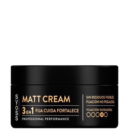 Syoss Matt Cream 3en1 Crema capilar fijadora ofrece una fijación fuerte y acabado mate de larga duración 100 ml