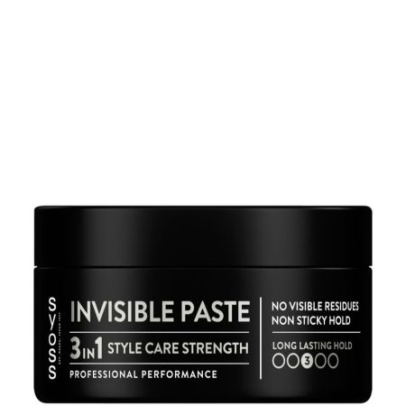 Syoss Invisible Paste Natural Finish Cera capilar libre de alcohol y siliconas ofrece fijación suave para acabado natural y duradero 100 ml