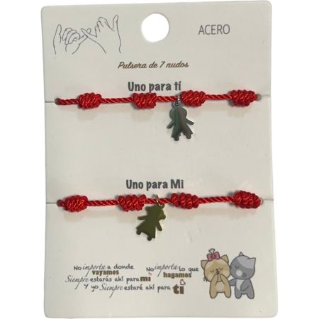 Marvimundo Pulsera Roja Infantil De 7 Nudos Pulsera protectora de hilo rojo ideal para regalar a alguien especial y para ti simboliza protección y buena suerte