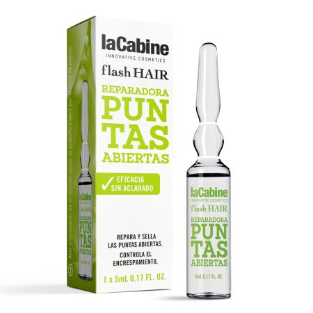 Lacabine Flash Hair Reparadora Puntas Abiertas Ampolla capilar antiencrespamiento repara y sella puntas abiertas 5 ml