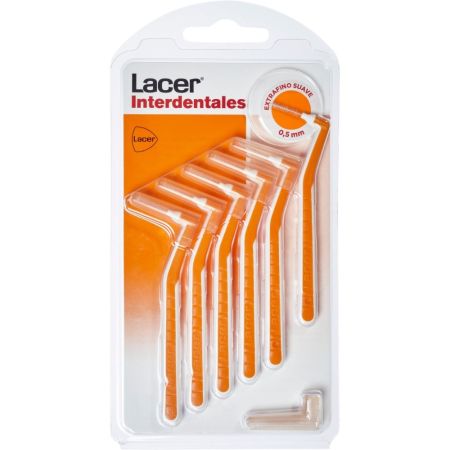 Lacer Cepillo Interdental Angular Extrafino Suave Cepillo interdental facilita el acceso y la limpieza de cualquier zonas especial 6 uds