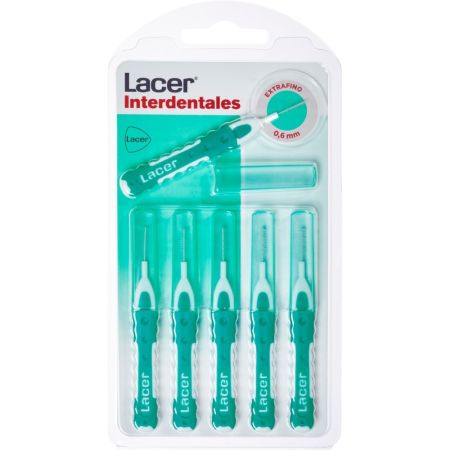 Lacer Extrafino Interdentales Cepillo interdental facilita el acceso y la limpieza de cualquier ángulo espacio y zonas especiales 6 uds