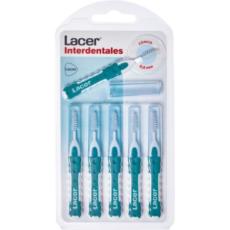 Lacer Cepillo Interdental Cónico Cepillo interdental facilita el acceso y la limpieza de cualquier ángulo espacio y zonas especiales 6 uds