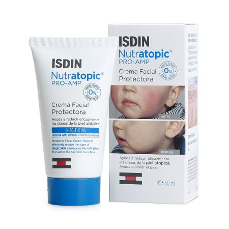 Isdin Nutratopic Pro-Amp Crema Facial Protectora Crema facial protectora ayuda a reducir los síntomas de la piel atópica 50 ml