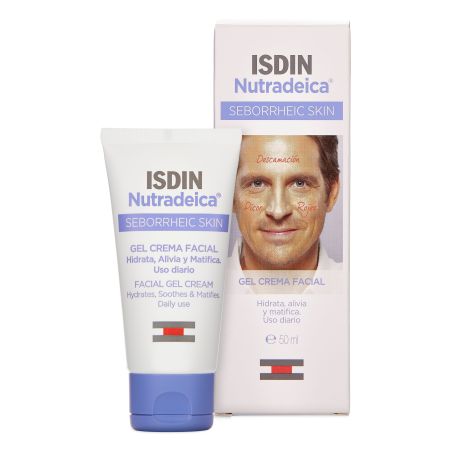 Isdin Nutradeica Seborrheic Skin Gel Crema Facial Crema hidratante reduce exceso de sebo descamación picor y rojez efecto mate 50 ml