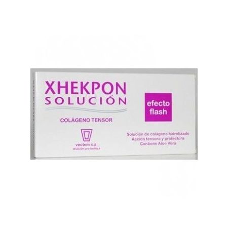 Xhekpon Solución Colágeno Tensor Efecto Flash Tratamiento de colágeno para revitalizar la piel y corregir imperfecciones 10x2,5 ml