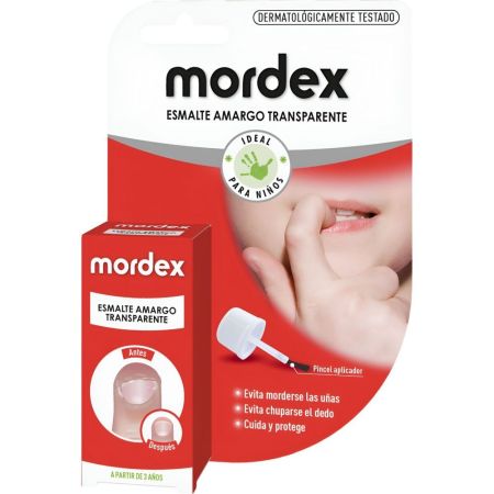 Mordex Esmalte Amargo Transparente Esmalte amargo para evitar morderse las uñas y chuparse el dedo ideal para niños