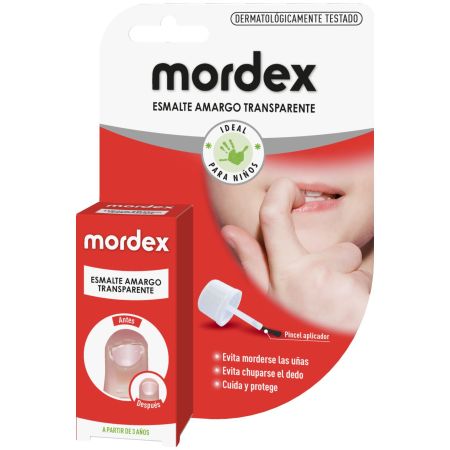 Mordex Esmalte Amargo Transparente Esmalte amargo para evitar morderse las uñas y chuparse el dedo ideal para niños