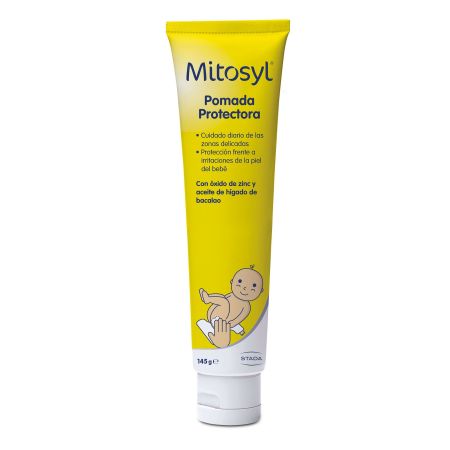 Mitosyl Pomada Protectora Pomada protectora previene y trata las irritaciones de la piel del bebé por rozaduras del pañal 145 gr