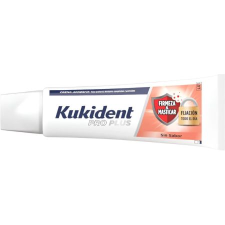 Kukident Pro Plus Crema Adhesiva Crema adhesiva para prótesis dentales completas o parciales sabor neutro