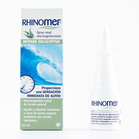 Rhinomer Intense Eucalyptus Spray Nasal Solución de agua de mar alivia inmediatamente la congestión nasal 20 ml