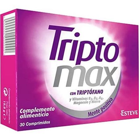 Triptomax Complemento Alimenticio Mente Positiva Con Triptófano Complemento alimenticio ayuda a combatir el cansancio y la fatiga 30 uds