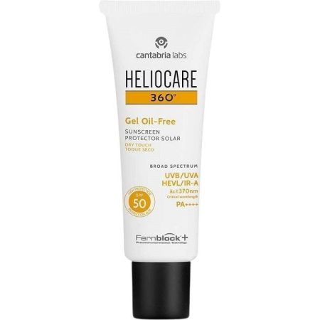 Heliocare 360º Gel Oil-Free Protector Solar Spf 50 Protector solar de doble acción matificante y seborreguladora  piel suave lisa y sin brillos 50 ml
