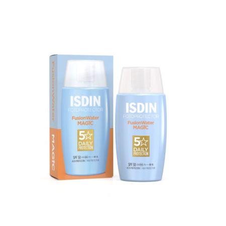Isdin Fotoprotector Fusionwater Magic Spf 50 Protector solar facial de rápida absorción para sensación de frescor y acabado sedoso 50 ml