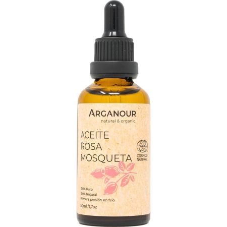 Arganour Aceite Semillas Rosa Mosqueta Aceite esencial de rosa mosqueta 100% natural 50 ml
