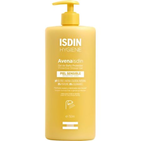 Isdin Hygiene Avenaisdin Gel De Baño Protector Gel de ducha hidratante y emoliente protege y ayuda a evitar la deshidratación de la piel sensible 750 ml
