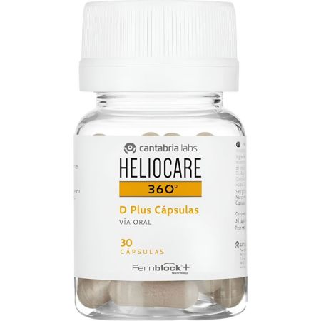 Heliocare 360º D Plus Cápsulas Cápsulas de fotoprotección previenen fotoenvejecimiento y manchas aumentando resistencia de la piel al sol 30 uds