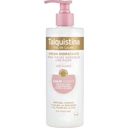 Talquistina  Crema hidratante protectora, y calmante alivio del picor en la piel 400 ml