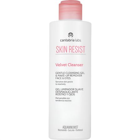 Skin Resist Gel Limpiador Suave Gel limpiador facial de textura aterciopelada ofrece un aacción calmante y restauradora 200 ml