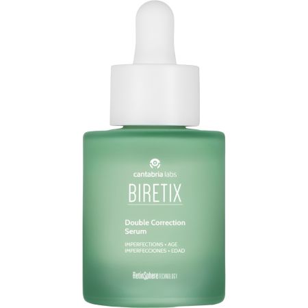 Biretix Double Correction Serum Tratamiento facial mejora los signos de la edad ofreciendo luminosidad para pieles adultas con imperfecciones 30 ml