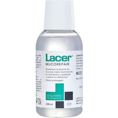 Lacer Mucorepair Colutorio Enjuage bucal de efecto prolongado regenera y favorece la cicatrización de los tejidos orales 200 ml