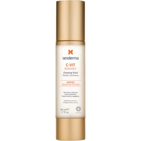 Sesderma C-Vit Radiance Fluido Facial Luminoso Fluido antiedad aporta luminosidad elasticidad y reduce la aparición de arrugas 50 ml
