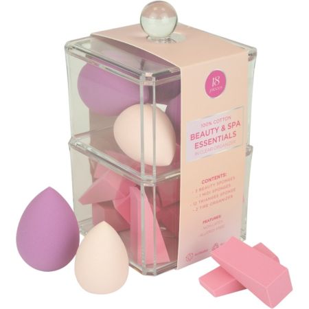 Markant Beauty & Spa Essentials Organizador de esponjas de maquillaje con dos compartimentos ideal para localizarlas facilmente