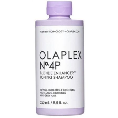 Olaplex Nº-4p Blonde Enhancer Toning Shampoo Champú sin sulfatos fortalece suaviza y neutraliza tonos amarillos cabello más brillante 250 ml