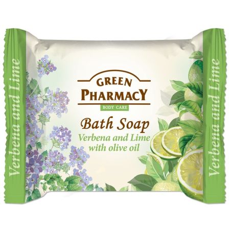Green Pharmacy Body Care Bath Soap Verbena And Lime With Olive Oil Jabón de manos en pastilla limpia la piel de forma suave y efectiva con lima 100 gr