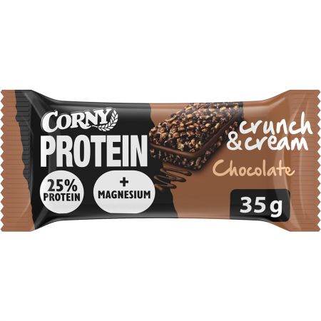 Corny Barrita Protein Crunch & Cream Chocolate Barrita de cereales deliciosa y perfecta con 25% de proteína con sabor a chocolate 35 gr