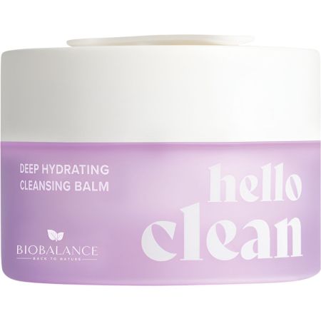 Bio Balance Hello Clean Hydrating Cleansing Balm Bálsamo desmaquillante hidratante alivia la piel limpiando profundamente con ácido hialurónico 100 ml