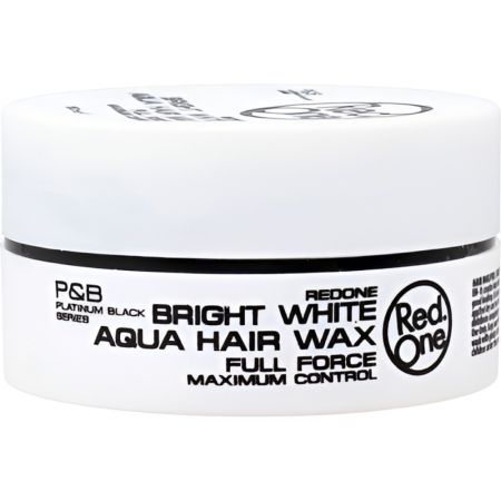 Red One Redone Bright White Aqua Hair Wax Cera capilar transparente para conseguir peinados impecables y duraderos sin perfume 150 ml