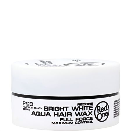 Red One Redone Bright White Aqua Hair Wax Cera capilar transparente para conseguir peinados impecables y duraderos sin perfume 150 ml