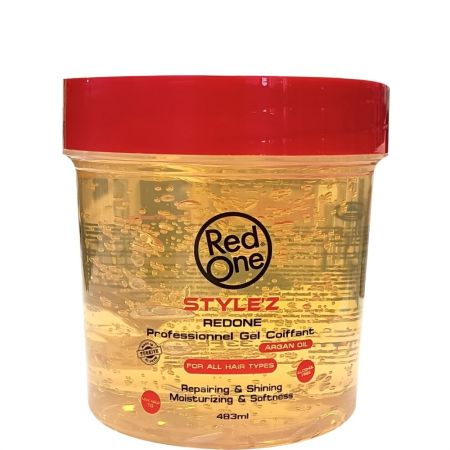 Red One Style'Z Redone Professionnel Gel Coiffant Argan Oil Gel fijador para conseguir peinados impecables y duraderos 483 ml