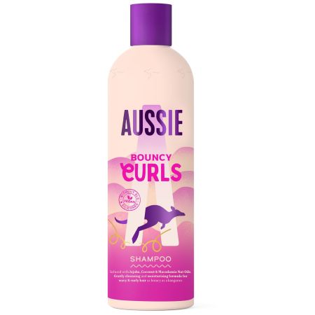 Aussie Bouncy Curls Shampoo Champú vegano e hidratante para todo tipo de cabello 300 ml