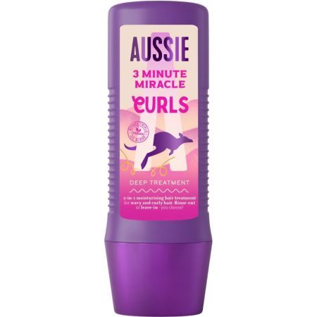 Aussie Curls 3 Minute Miracle Mascarilla vegana e hidratante para todo tipo de cabello 225 ml