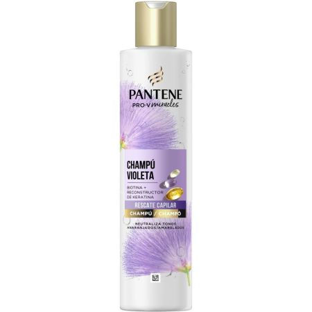 Pantene Pro-V Miracles Champú Violeta Champú antioxidante neutralizante de tonos amarillentos 250 ml