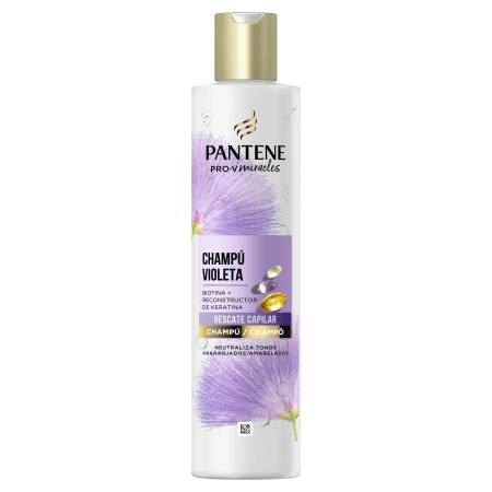 Pantene Pro-V Miracles Champú Violeta Champú antioxidante neutralizante de tonos amarillentos 250 ml