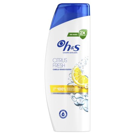 H&S Citrus Fresh Champú Anticaspa Champú anticaspa elimina el picor y la sequedad acabado bonito y saludable para cabello graso