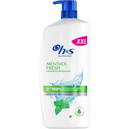 H&S Menthol Fresh Champú Anticaspa Champú anticaspa elimina el picor y la sequedad ofreciendo acabado refrescante bonito y saludable