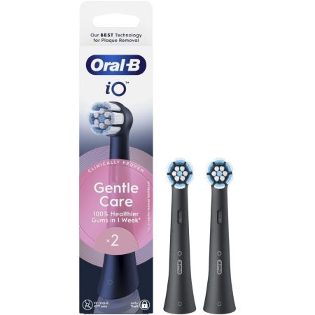 Oral-B Cepillo Dental Io Gentle Care Recambio Cepillo de dientes ofrece limpieza eficaz eliminando hasta un 100% de la placa 2 uds