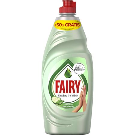 Fairy Lavavajillas Limpieza&Cuidado Aloe&Pepino Formato Especial Lavavajillas a mano ofrece una limpieza increíble y ayuda a mantener tus manos suaves 520 ml