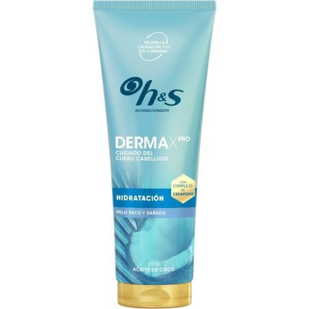 H&S Dermax Pro Hidratación Acondicionador Acondicionador anticaspa e hidratante nutre y revitaliza con ácido para cabello seco dañado y con picor 220 ml